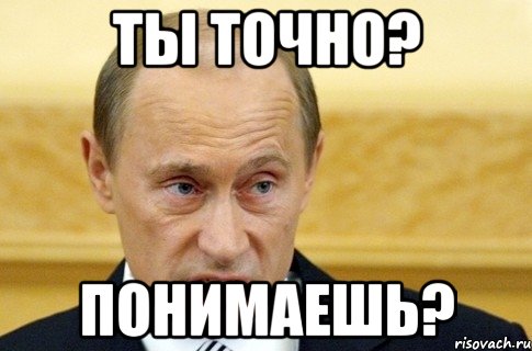 ты точно? понимаешь?, Мем путин