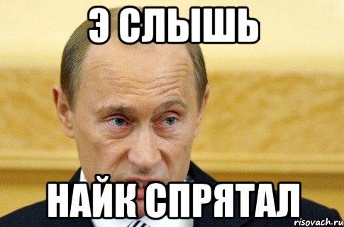 э слышь найк спрятал, Мем путин