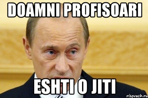 doamni profisoari eshti o jiti, Мем путин