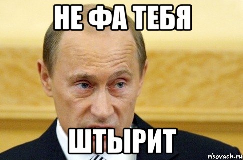 не фа тебя штырит, Мем путин