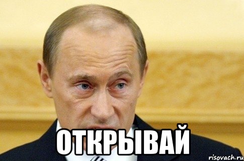  открывай, Мем путин