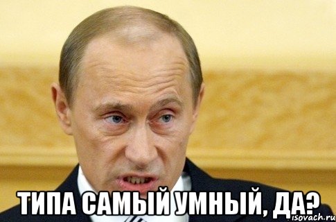  типа самый умный, да?, Мем путин