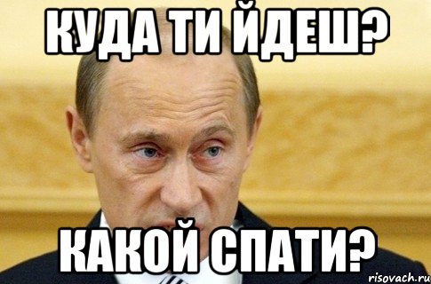 Куда ти йдеш? Какой спати?, Мем путин