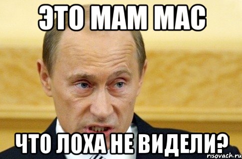 это мам мас что лоха не видели?, Мем путин