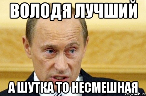 володя лучший а шутка то несмешная, Мем путин