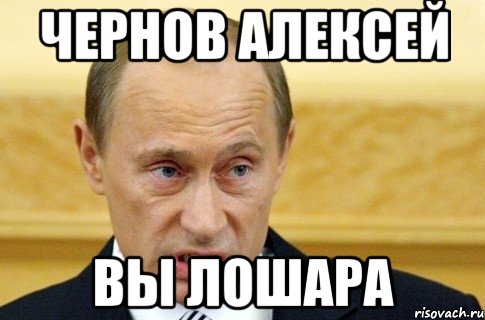 Чернов Алексей вы лошара, Мем путин