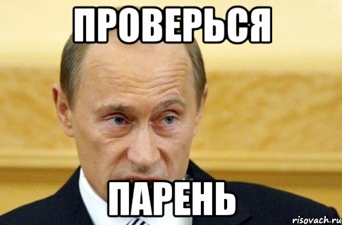 проверься парень, Мем путин