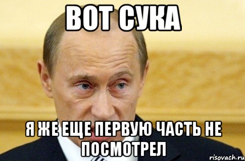 Вот сука я же еще Первую часть не посмотрел, Мем путин
