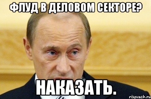 Флуд в деловом секторе? Наказать., Мем путин