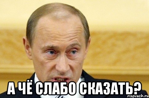  А чё слабо сказать?, Мем путин