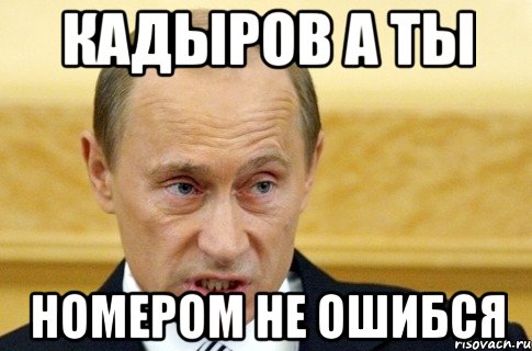 кадыров а ты номером не ошибся, Мем путин