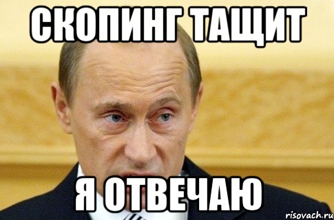 скопинг тащит я отвечаю, Мем путин