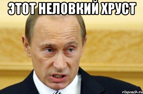 этот неловкий хруст , Мем путин