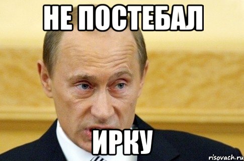 НЕ ПОСТЕБАЛ ИРКУ, Мем путин