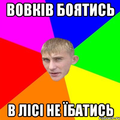 вовків боятись в лісі не їбатись