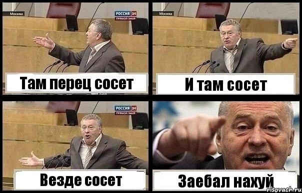 Там перец сосет И там сосет Везде сосет Заебал нахуй, Комикс с Жириновским