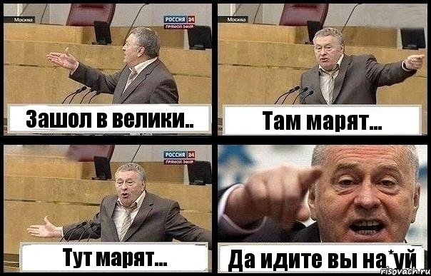 Зашол в велики.. Там марят... Тут марят... Да идите вы на*уй, Комикс с Жириновским