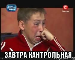  завтра кантрольная, Мем  Сашок Фокин