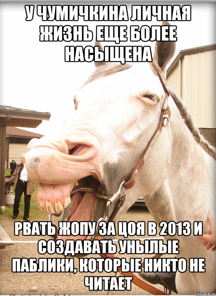 у чумичкина личная жизнь еще более насыщена рвать жопу за цоя в 2013 и создавать унылые паблики, которые никто не читает