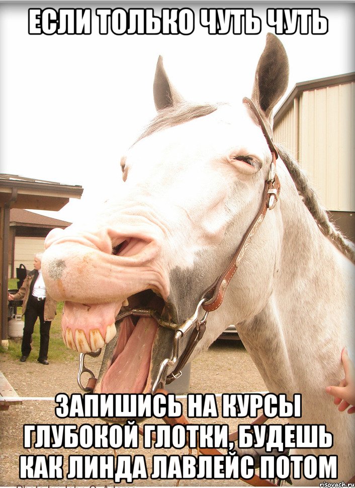 если только чуть чуть запишись на курсы глубокой глотки, будешь как линда лавлейс потом