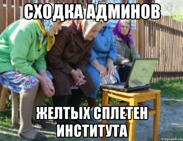 сходка админов желтых сплетен института
