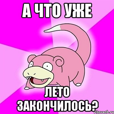 а что уже лето закончилось?, Мем слоупок
