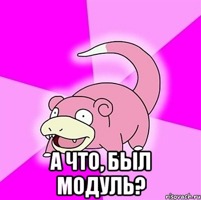  а что, был модуль?, Мем слоупок