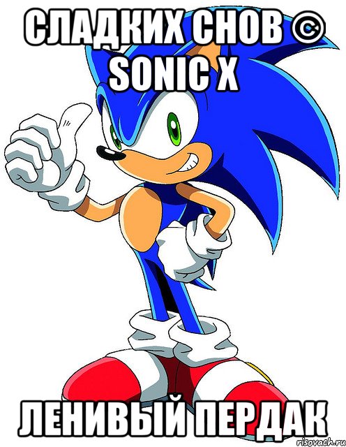 сладких снов © sonic x ленивый пердак