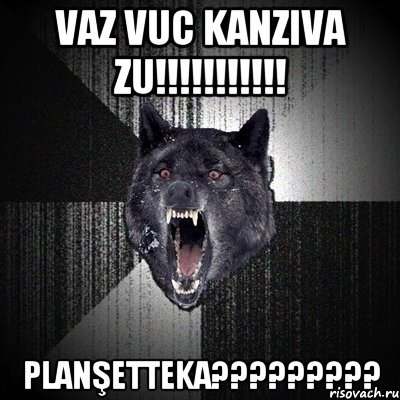 VAZ VUC KANZIVA ZU!!!!!!!!!!! PLANŞETTEKA?????????, Мем Сумасшедший волк