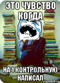 это чувство когда на 1 контрольную написал, Мем Типовий десятикласник