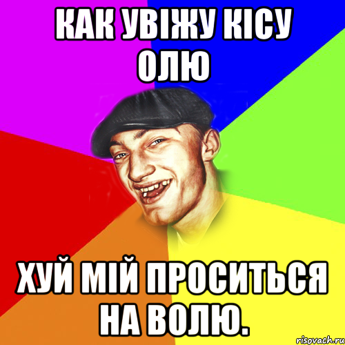 как увіжу кісу олю хуй мій проситься на волю., Мем Чоткий Едик