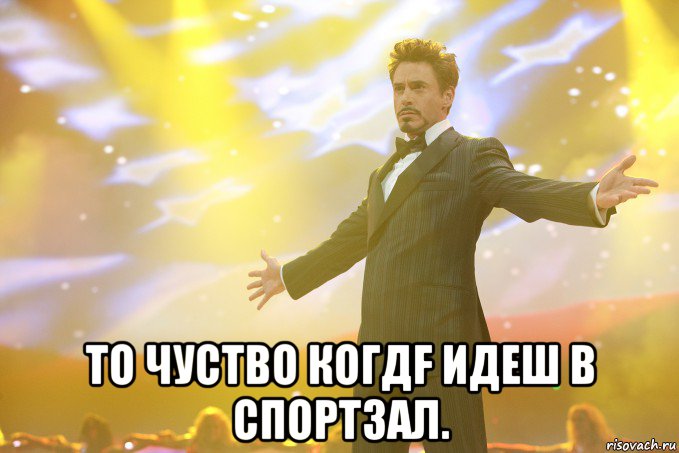  то чуство когдf идеш в спортзал., Мем Тони Старк (Роберт Дауни младший)