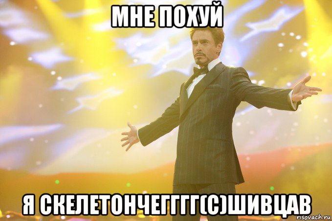 мне похуй я скелетончегггг(с)шивцав, Мем Тони Старк (Роберт Дауни младший)