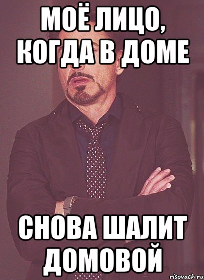 Моё лицо, когда в доме снова шалит домовой, Мем твое выражение лица