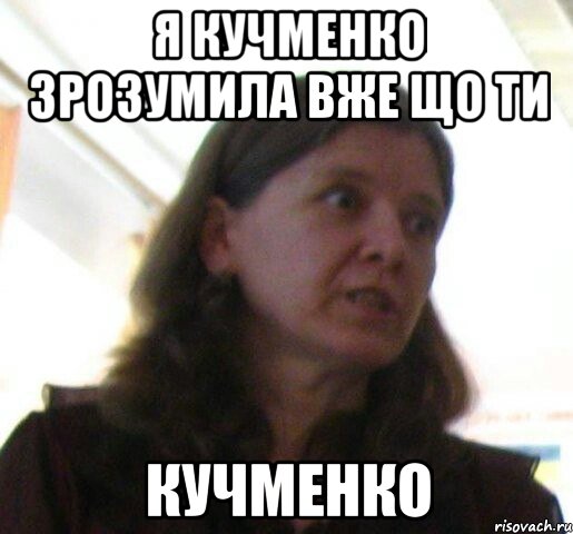 я Кучменко зрозумила вже що ти Кучменко, Мем ТП