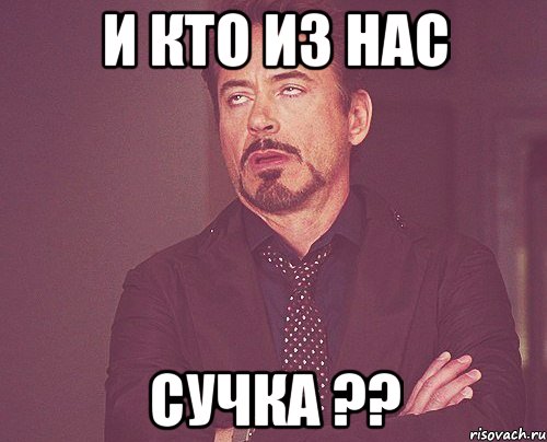 и кто из нас сучка ??, Мем твое выражение лица