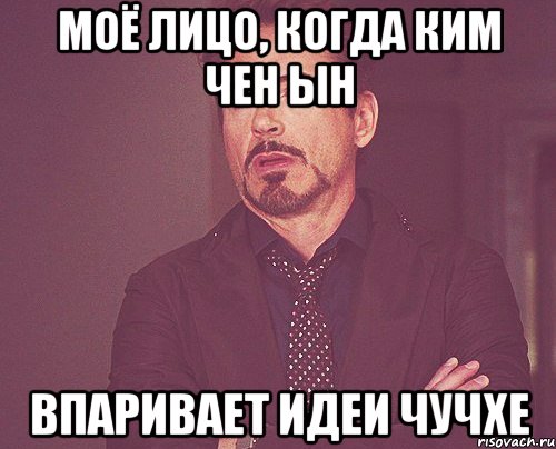 моё лицо, когда ким чен ын впаривает идеи чучхе, Мем твое выражение лица