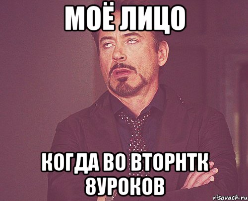 моё лицо когда во вторнтк 8уроков, Мем твое выражение лица