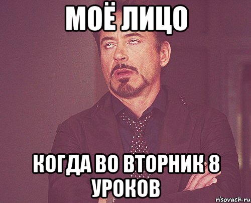 моё лицо когда во вторник 8 уроков, Мем твое выражение лица