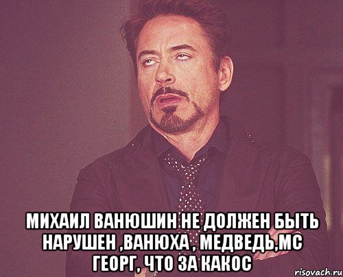  михаил ванюшин не должен быть нарушен ,ванюха , медведь,мс георг, что за какос, Мем твое выражение лица