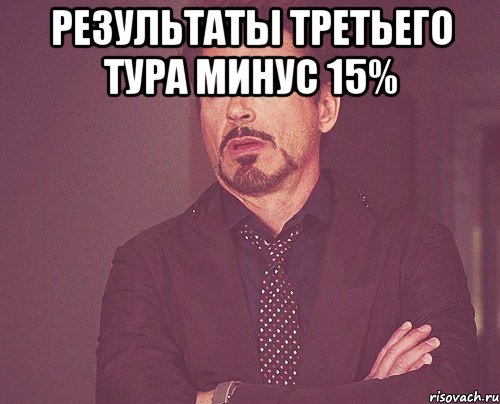 результаты третьего тура минус 15% , Мем твое выражение лица