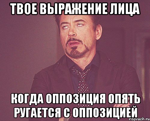 твое выражение лица когда оппозиция опять ругается с оппозицией, Мем твое выражение лица