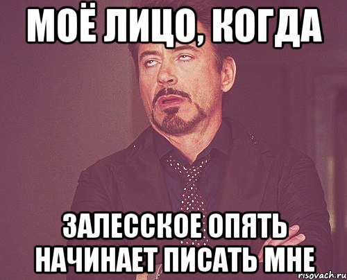 Моё лицо, когда Залесское опять начинает писать мне, Мем твое выражение лица