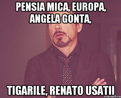 pensia mica, europa, angela gonta, tigarile, renato usatii, Мем твое выражение лица