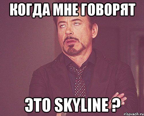 Когда мне говорят Это SkyLine ?, Мем твое выражение лица