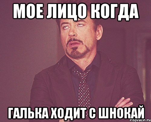 МОЕ ЛИЦО КОГДА ГАЛЬКА ХОДИТ С ШНОКАЙ, Мем твое выражение лица