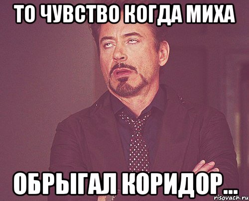 То чувство когда Миха обрыгал коридор..., Мем твое выражение лица