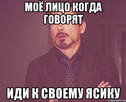 моё лицо когда говорят иди к своему Ясику, Мем твое выражение лица