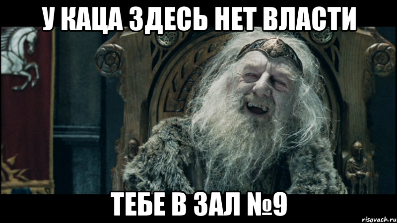 у каца здесь нет власти тебе в зал №9, Мем у