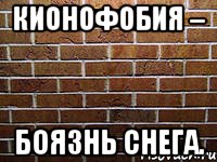 кионофобия – боязнь снега.